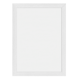Dwustronna biała tablica kredowa w białej ramie 40x30x1cm